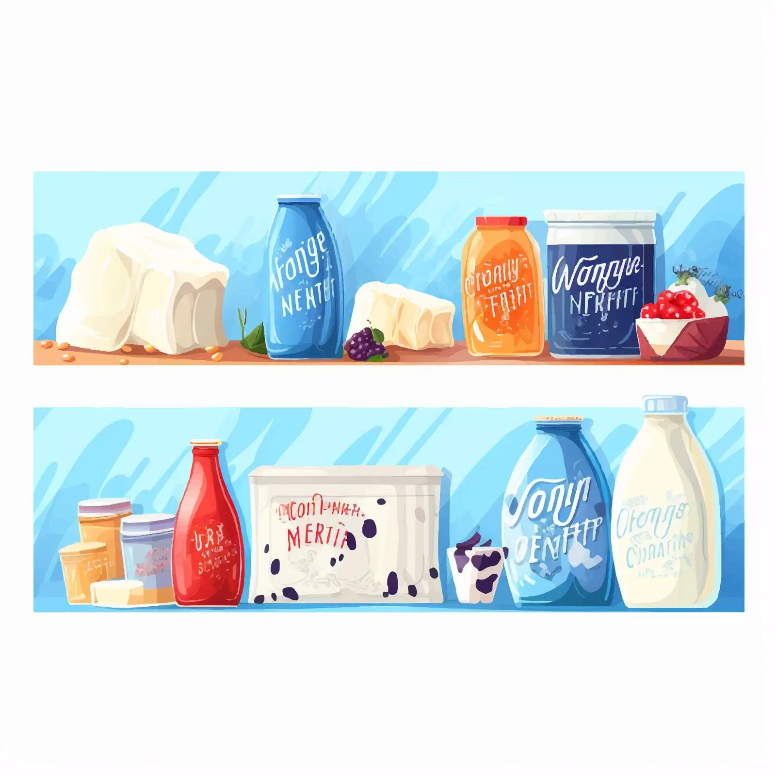 Dairy Products Web Background Design for Online Shop — free download from Dotvec