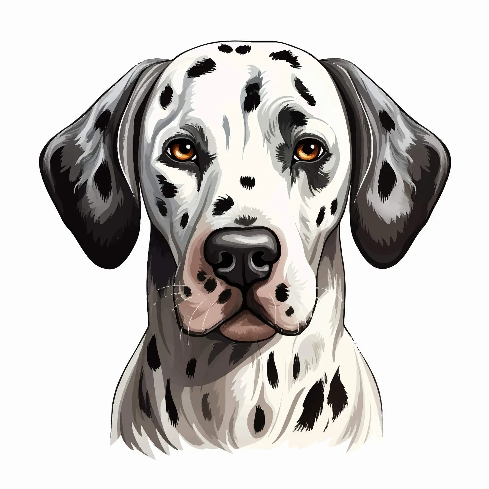 Line Art Dalmatian Vector Illustration — free download from Dotvec