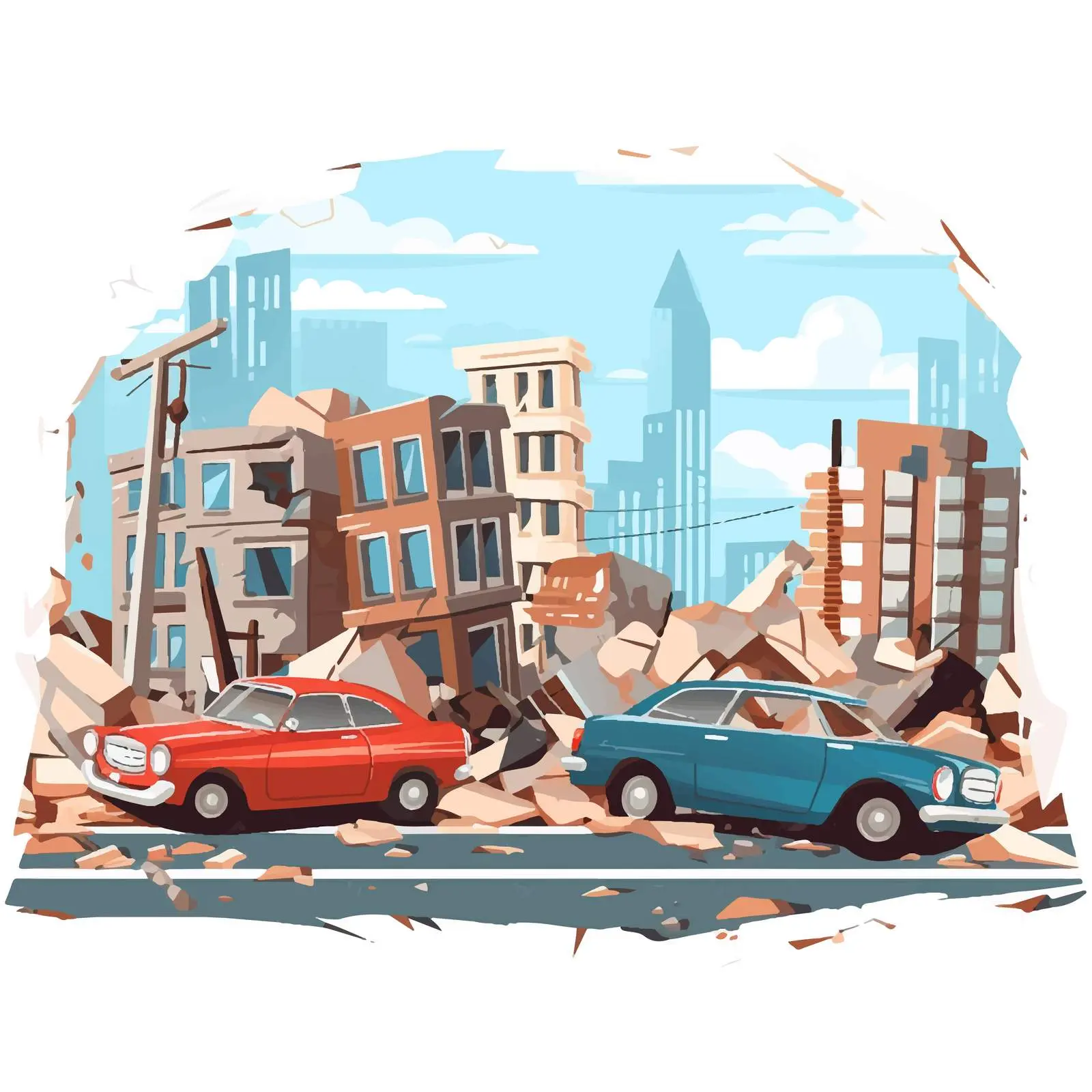 Destruction of City Infrastructure After Natural Disaster — free download from Dotvec