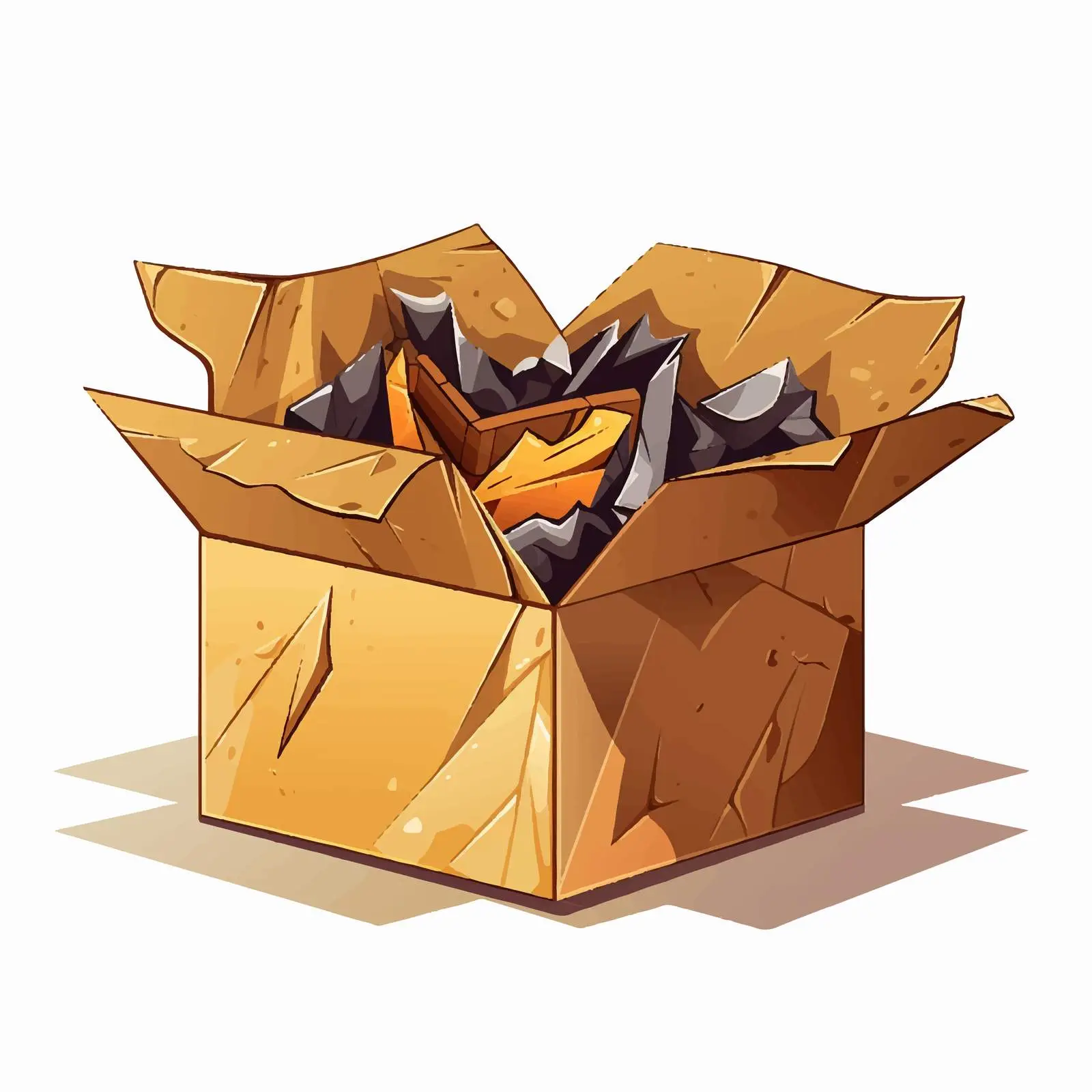 Damaged Delivery Parcel with Torn Box – free mistake image from Dotvec