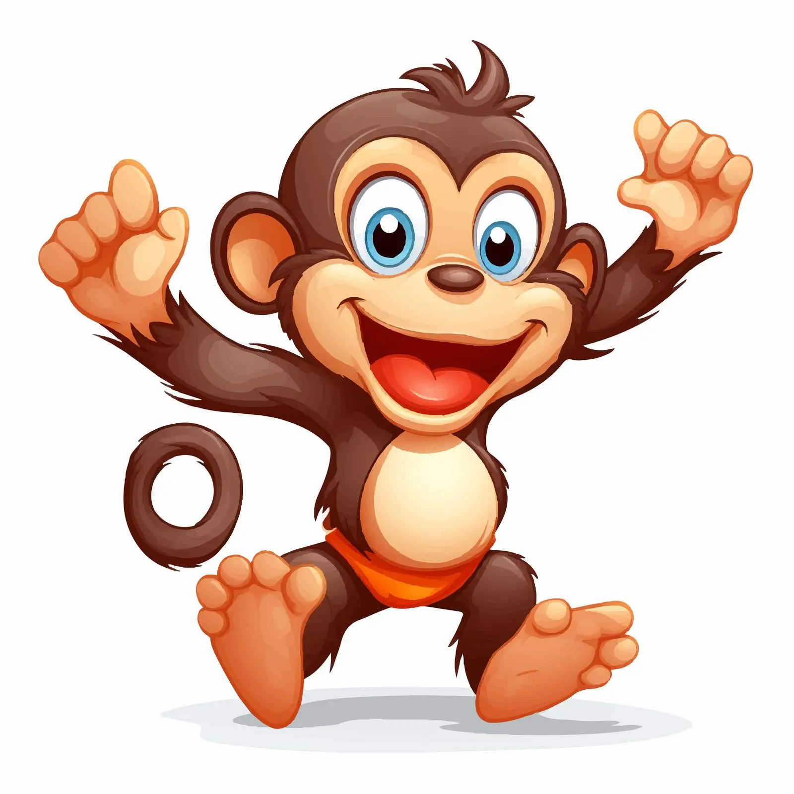 Dancing Monkey Cartoon Character Vector Illustration — free download from Dotvec