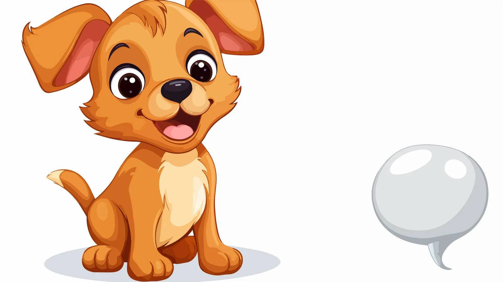Animated Dog Speech Bubble Vector Illustration — free download from Dotvec