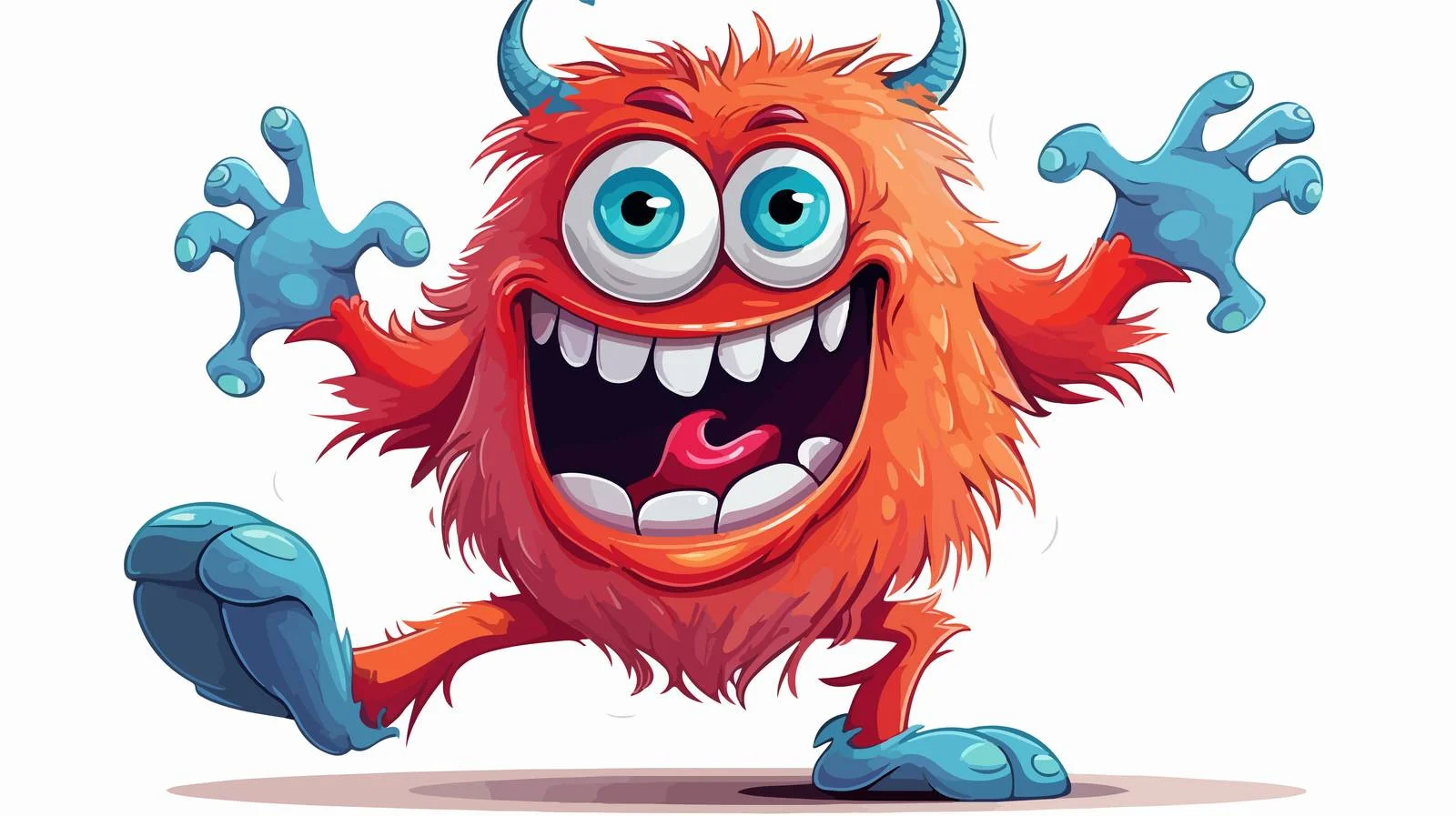 Playful Monster Cartoon Illustration — free download from Dotvec