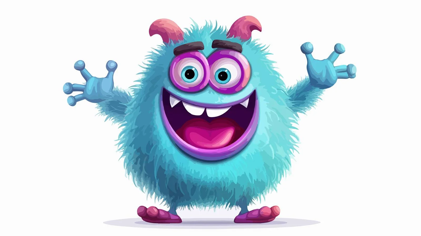 Playful Monster Cartoon Illustration — free download from Dotvec