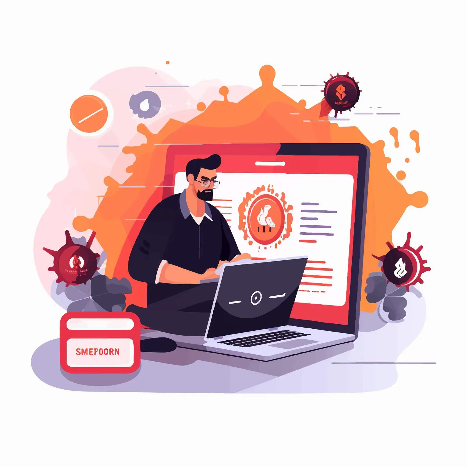 Dangerous Website Warning Alert Concept – free data protection image from Dotvec