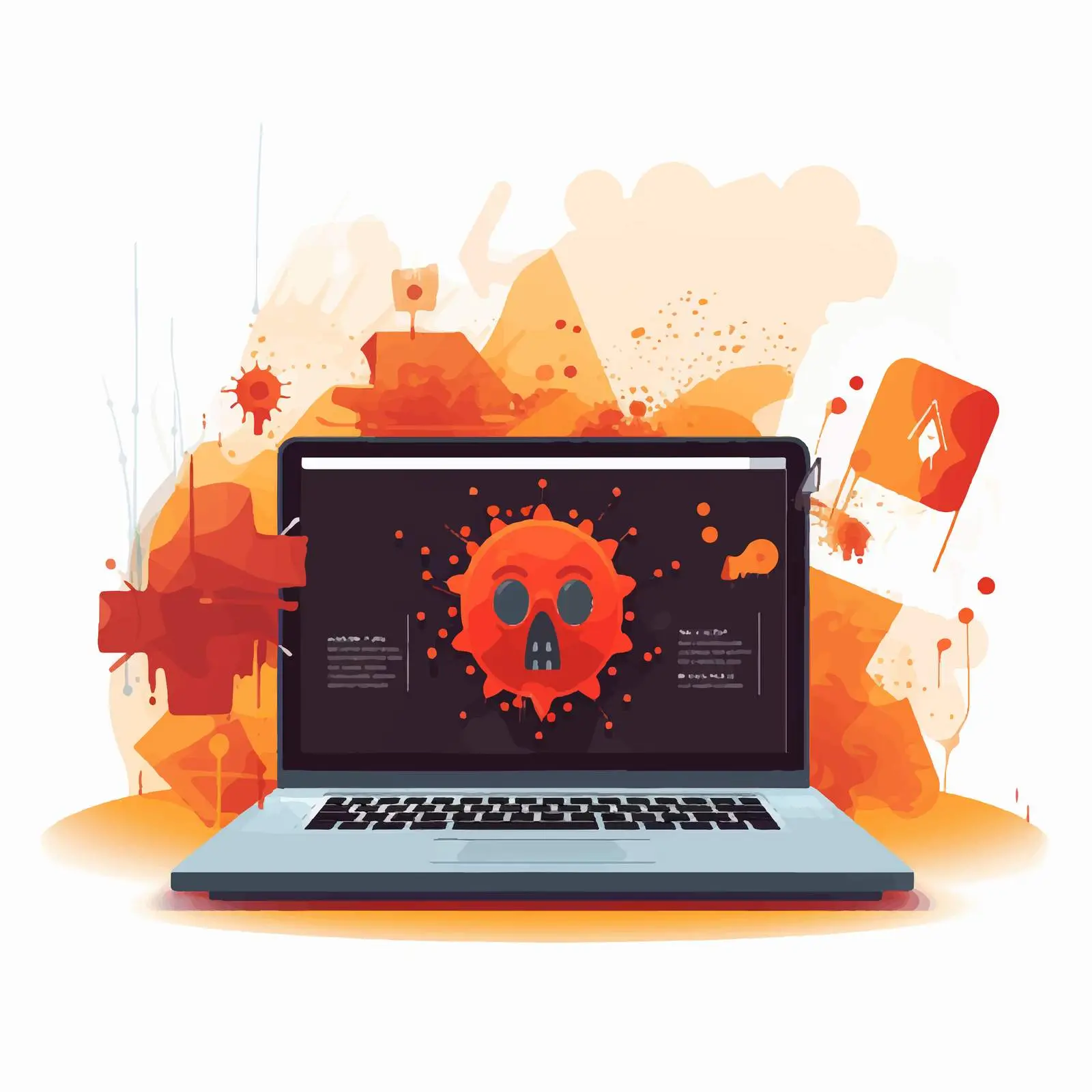 Dangerous Website Warning Illustration – free scam image from Dotvec