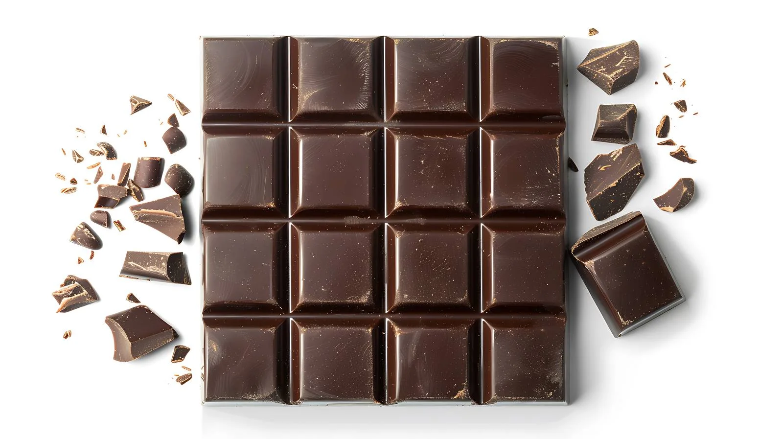 Premium Dark Chocolate Bar on White Background — free download from Dotvec