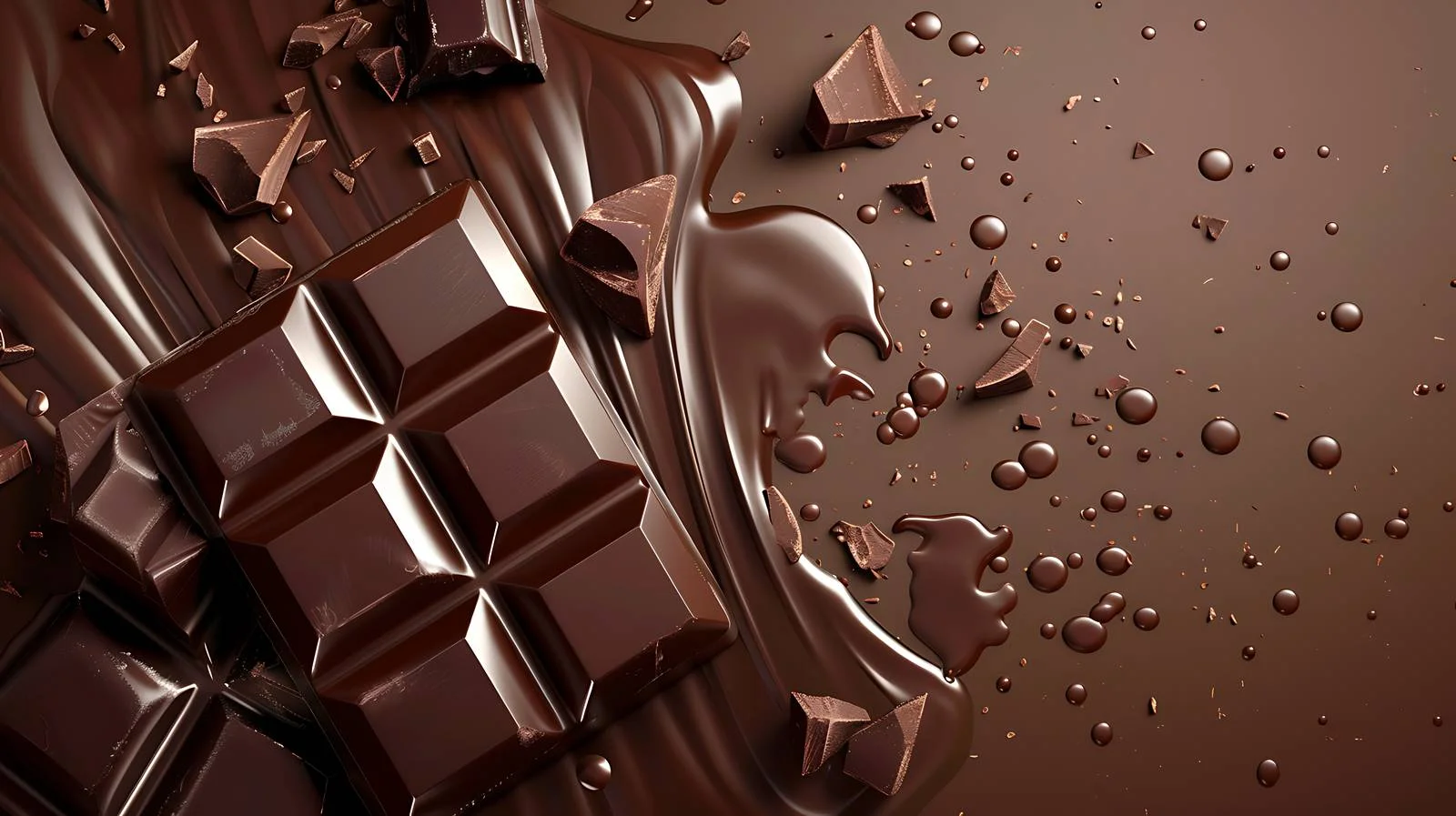 Luxurious Dark Chocolate Bar with Rich Melted Cocoa — free download from Dotvec