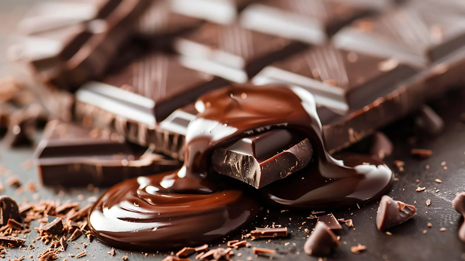 Elegant Dark Chocolate Slowly Melting and Flowing — free download from Dotvec