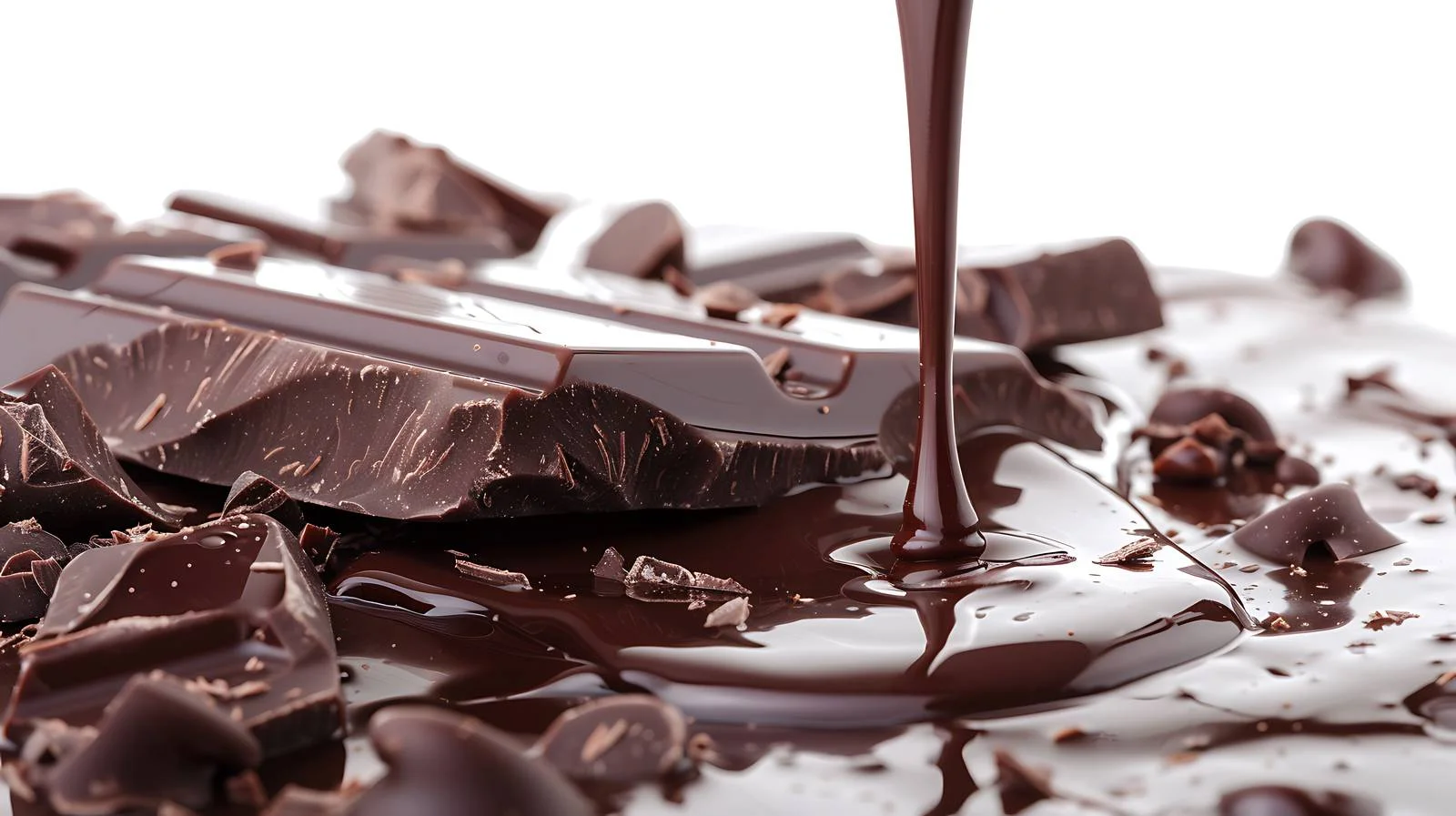 Elegant Dark Chocolate Slowly Melting Down — free download from Dotvec