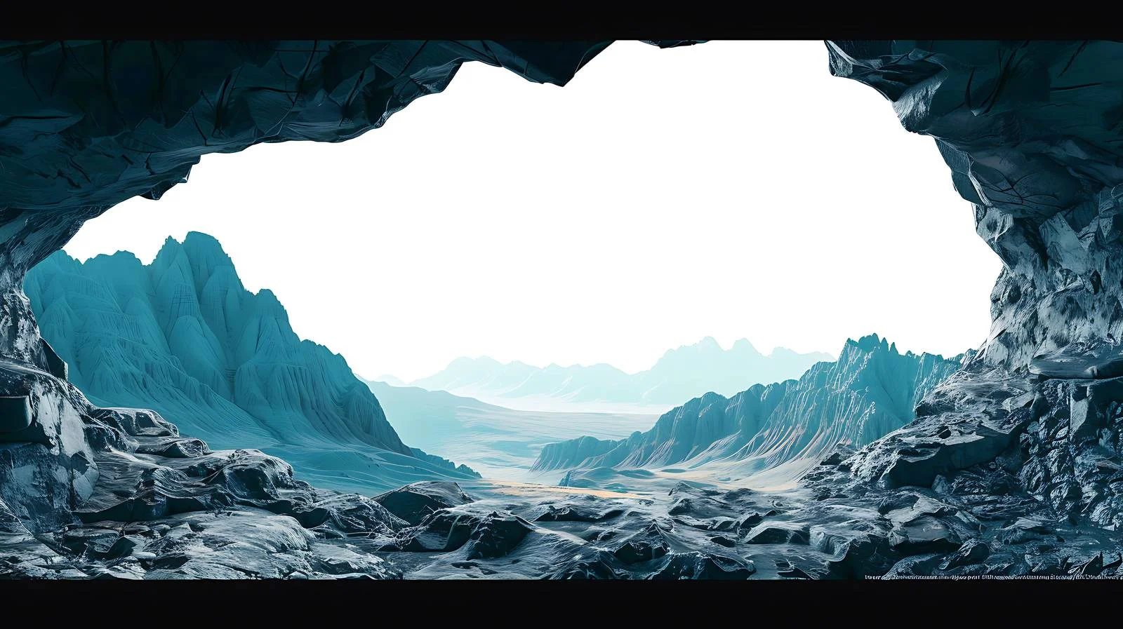 Majestic Cave View of Dark Mountains — free download from Dotvec