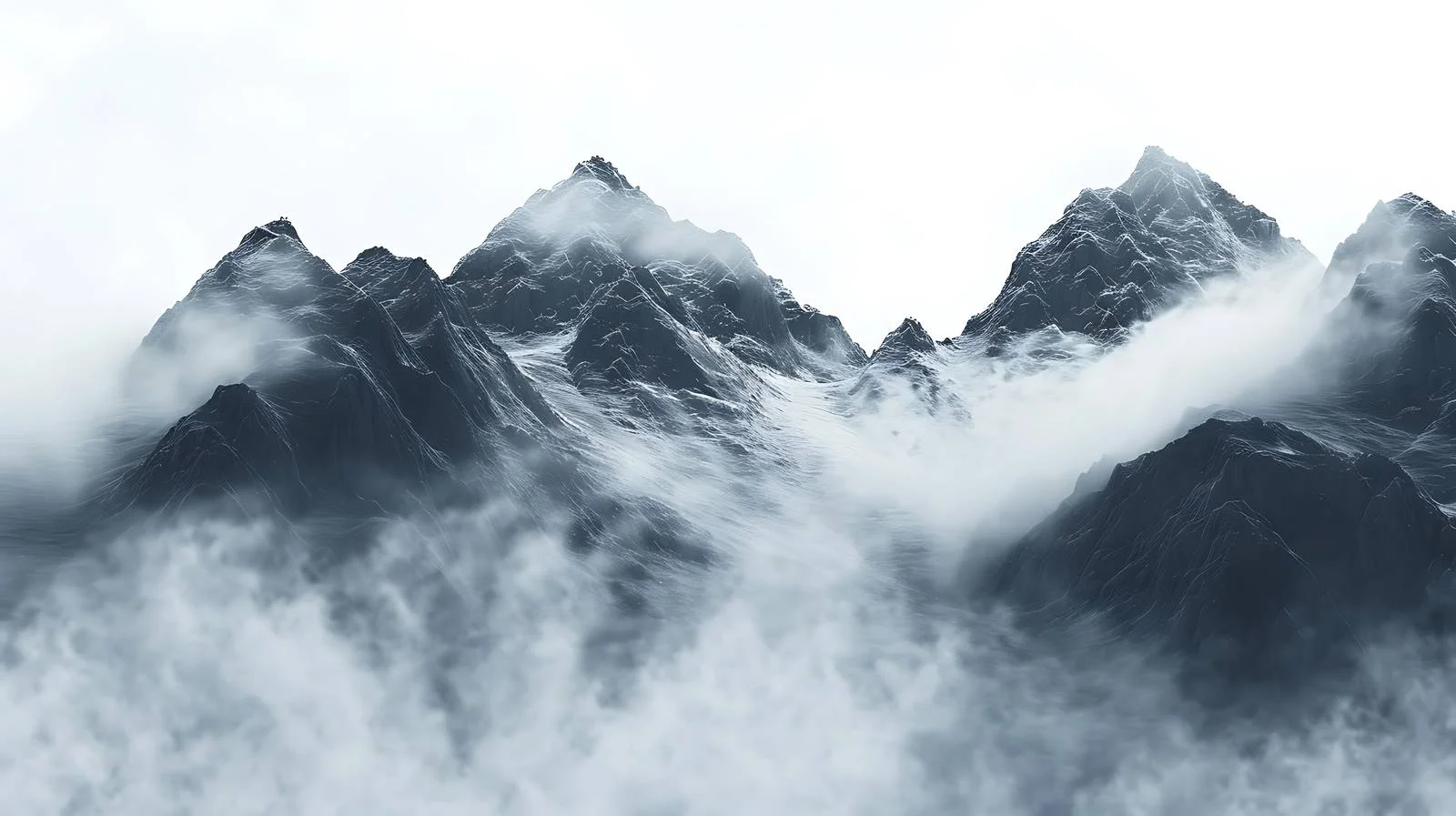 Majestic Norwegian Mountains Amid Dark Clouds — free download from Dotvec