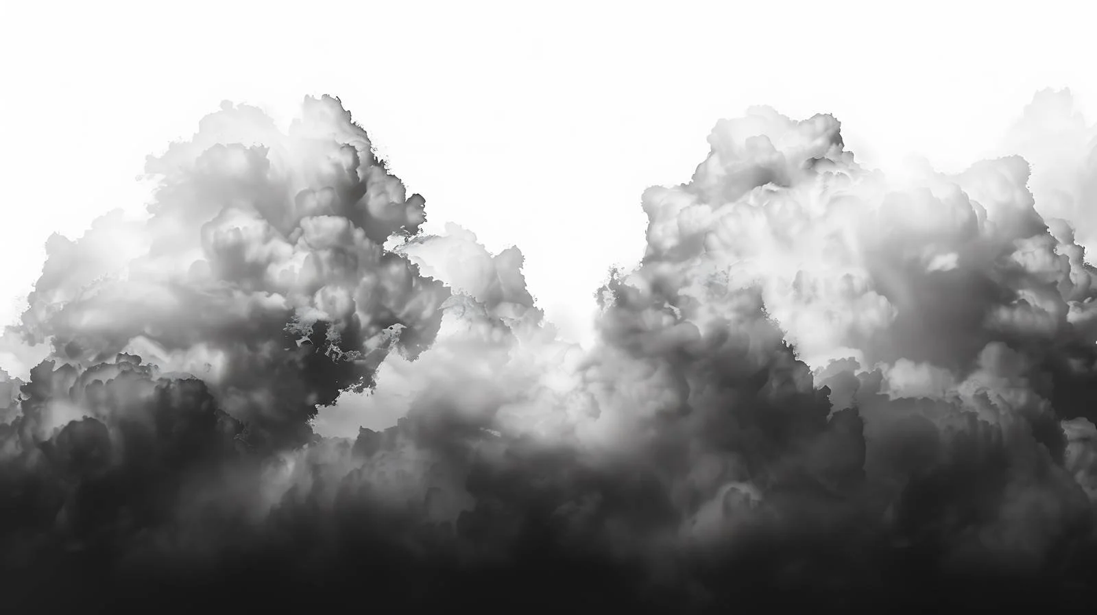 Dramatic storm clouds over clear white background — free download from Dotvec
