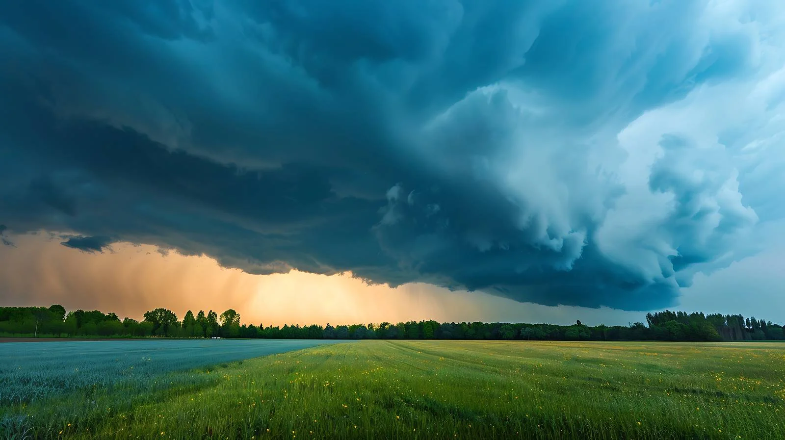 Impending Storm Clouds Over Isolated Panoramic Field — free download from Dotvec