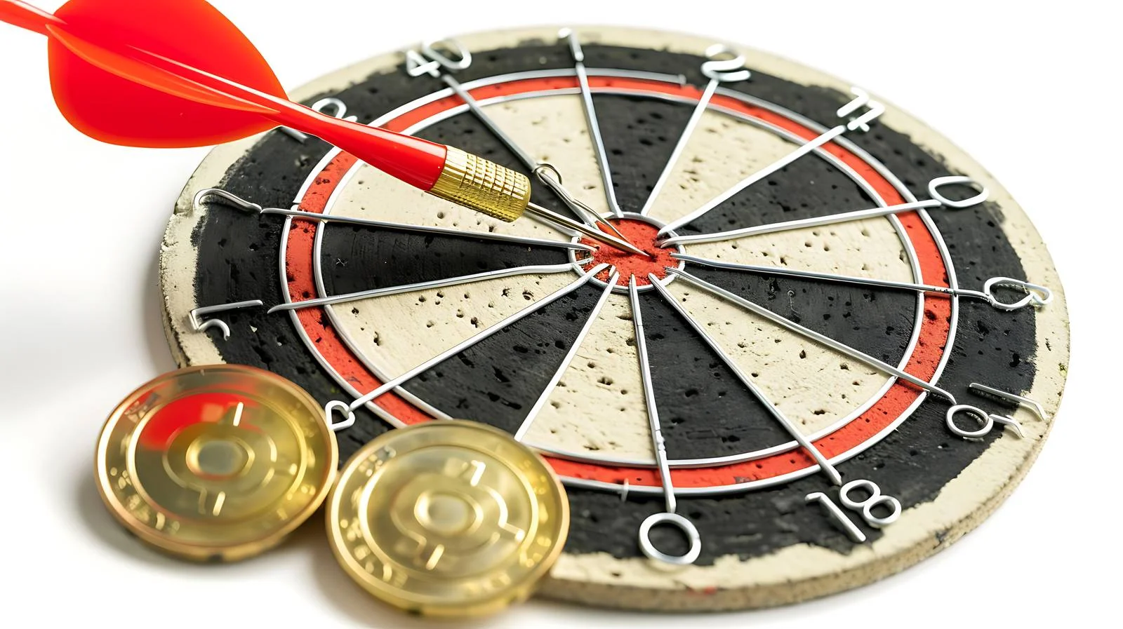 Dart Board with Dart Arrow Hit — free download from Dotvec