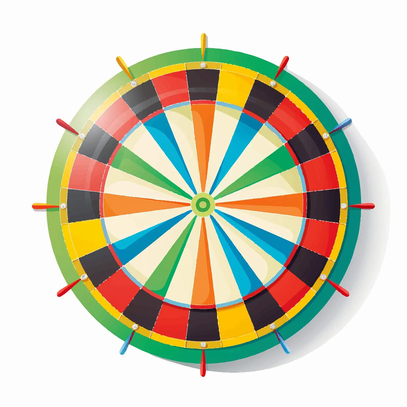Darts Line Vector Illustration on White Background – free sport equipment image from Dotvec