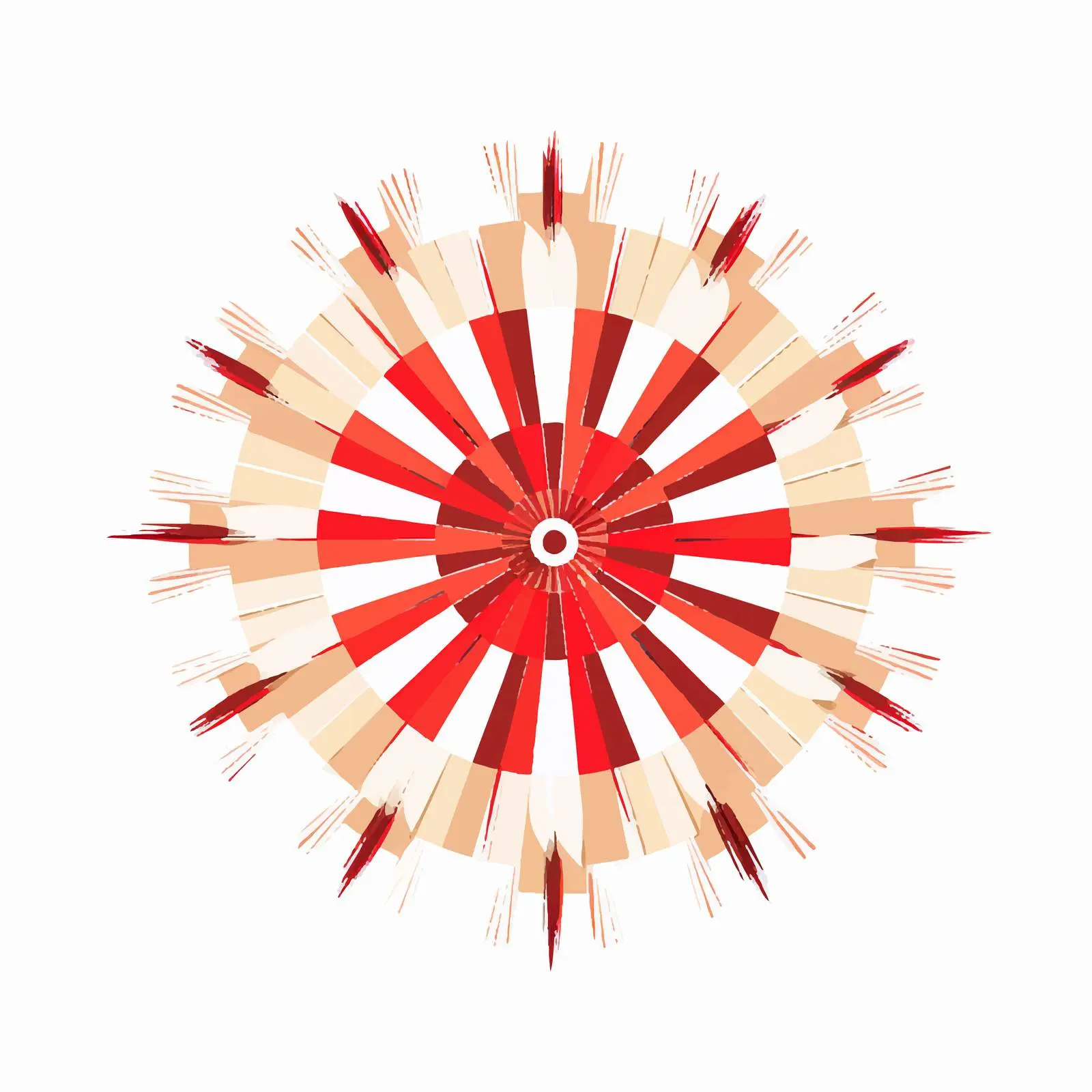 Dartboard Line Vector Illustration on White Background — free download from Dotvec