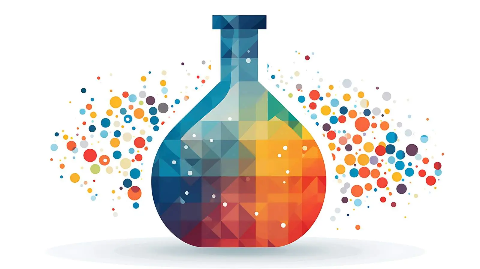 Chemical Vessels Mosaic Art — free download from Dotvec