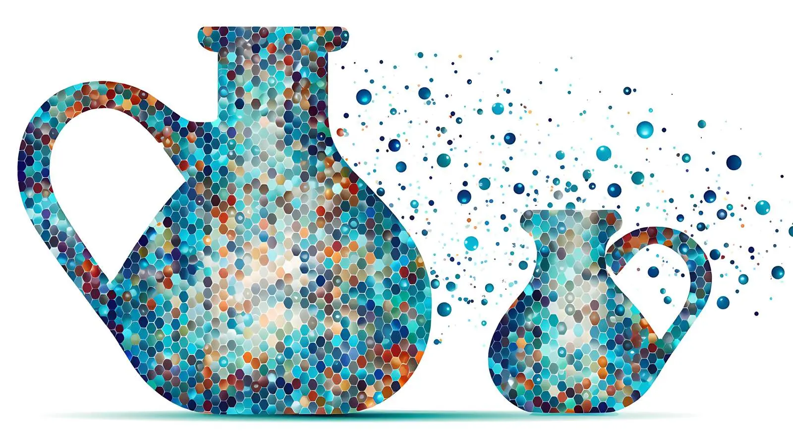 Chemical Vessels Mosaic Artwork — free download from Dotvec