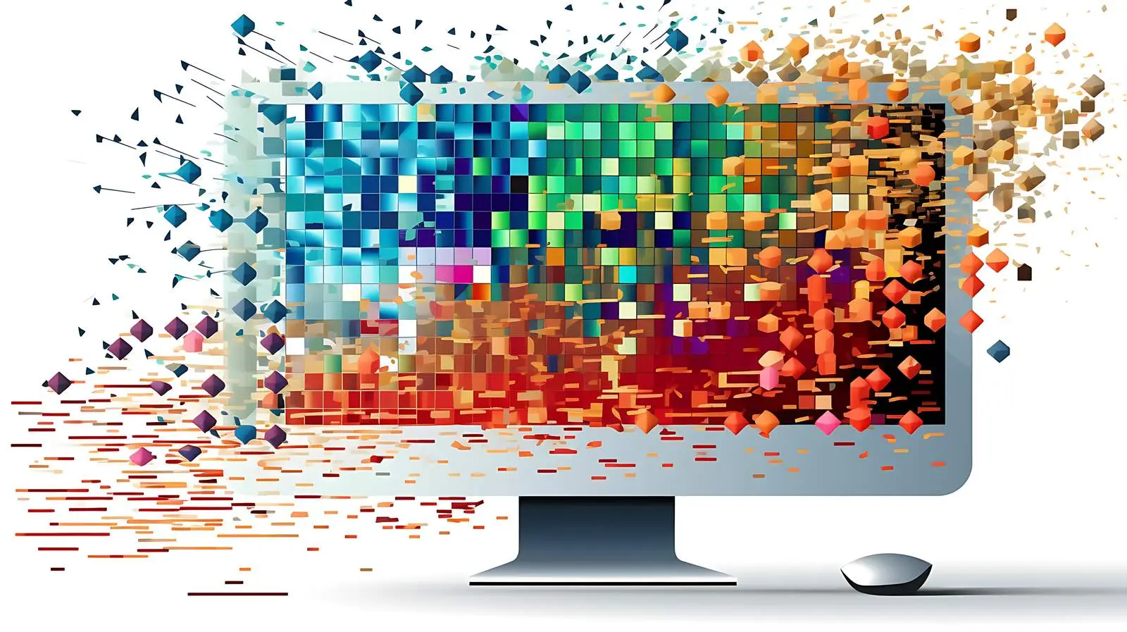 Computer Environment Mosaic Dash Art — free download from Dotvec