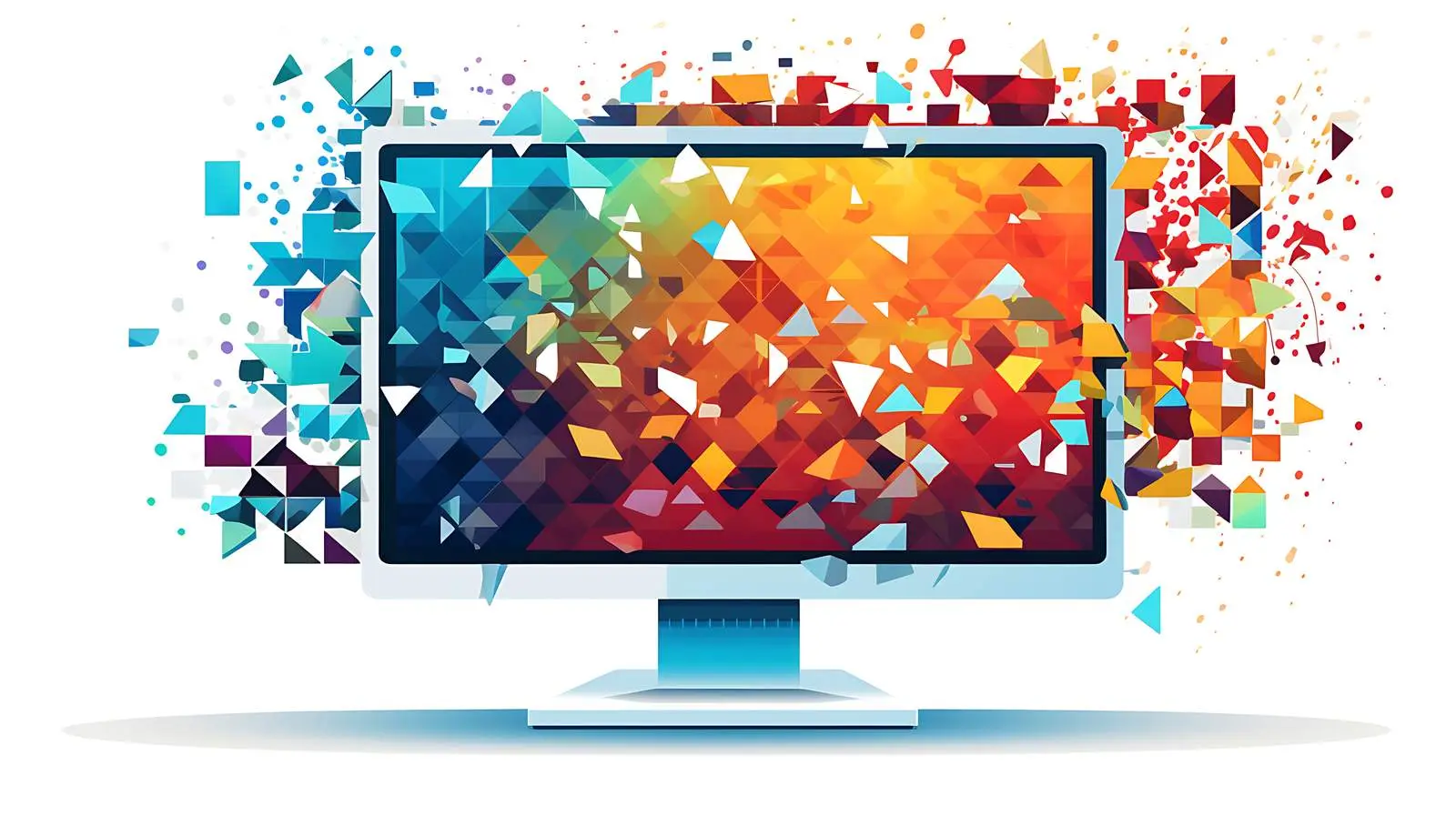 Computer Environment Mosaic Dash Icon — free download from Dotvec