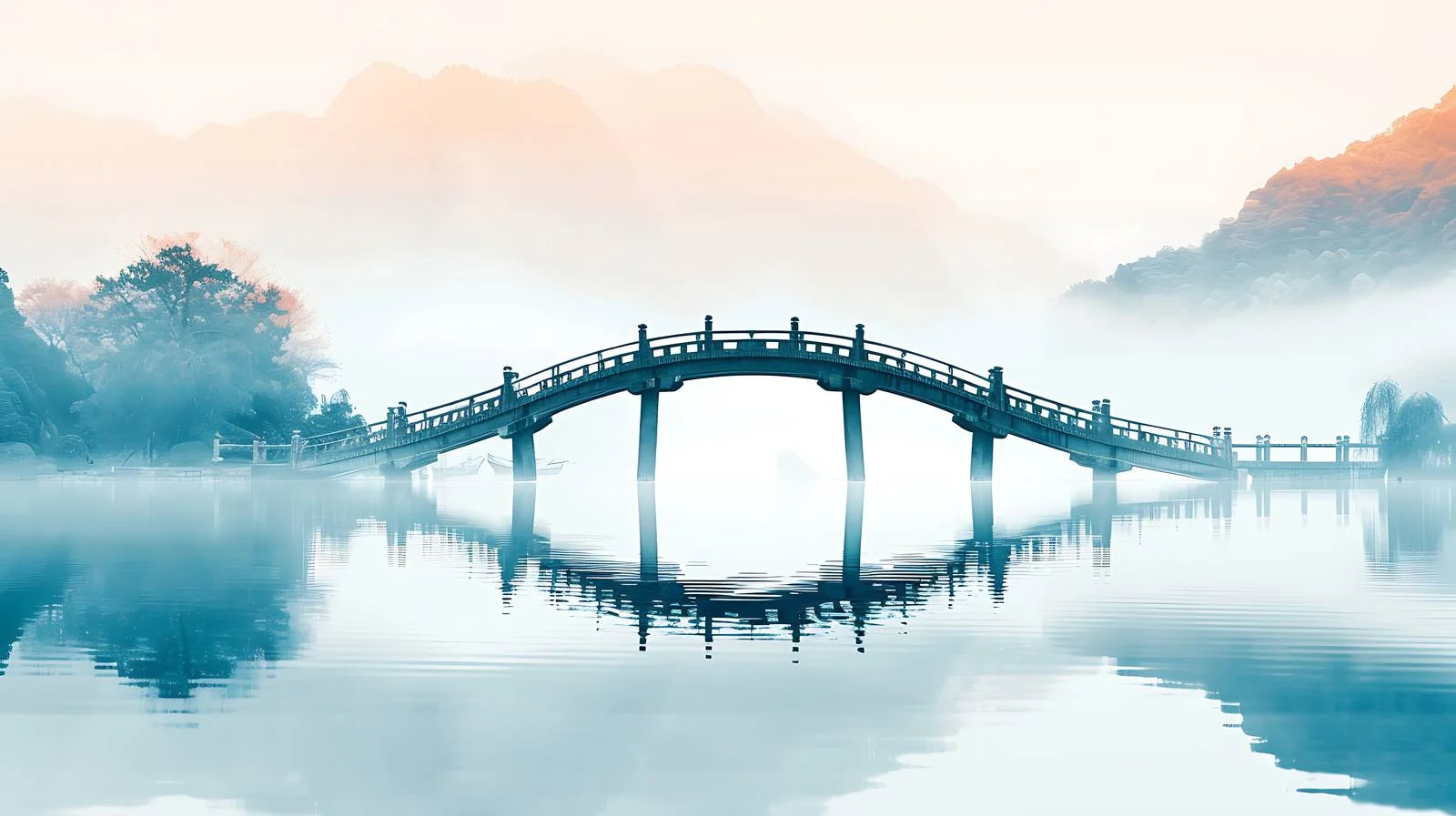 Serene Bridge at Dawn — free download from Dotvec