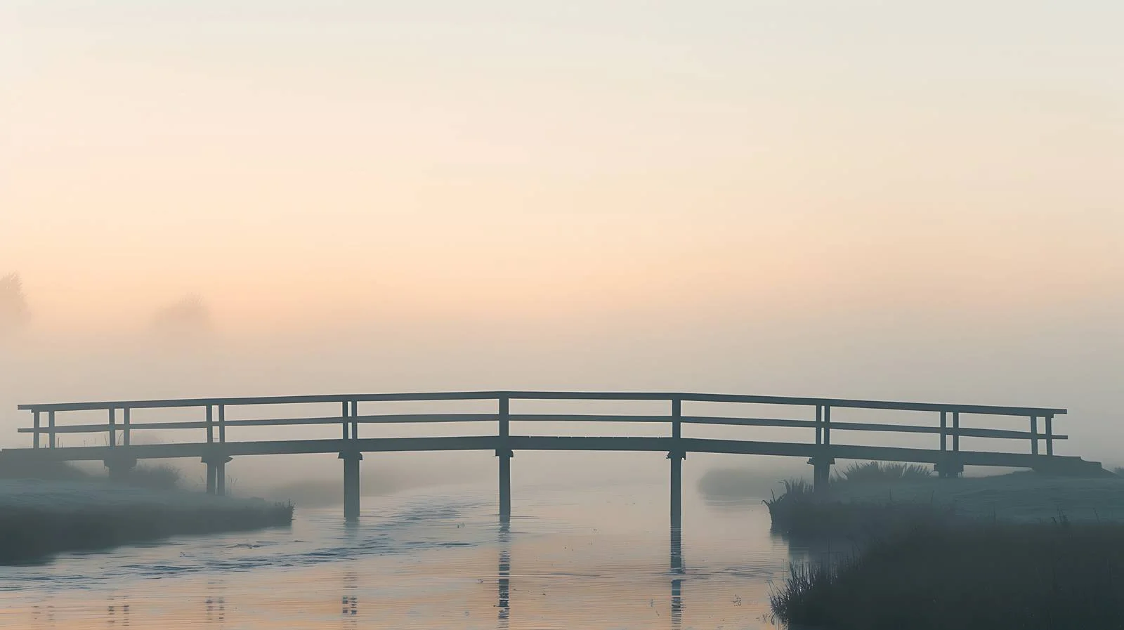Peaceful Bridge Scene on White Background — free download from Dotvec