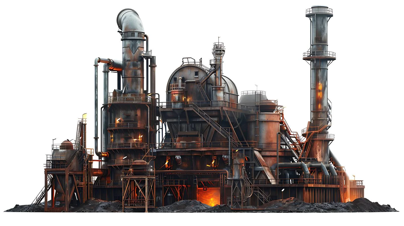 Industrial Blast Furnace White Background — free download from Dotvec