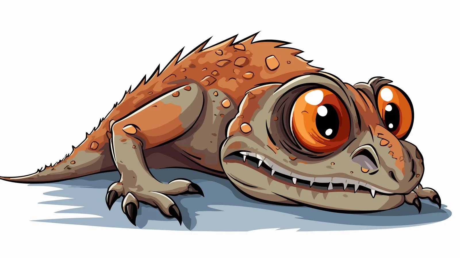 Dead Lizard Cartoon Vector Illustration — free download from Dotvec