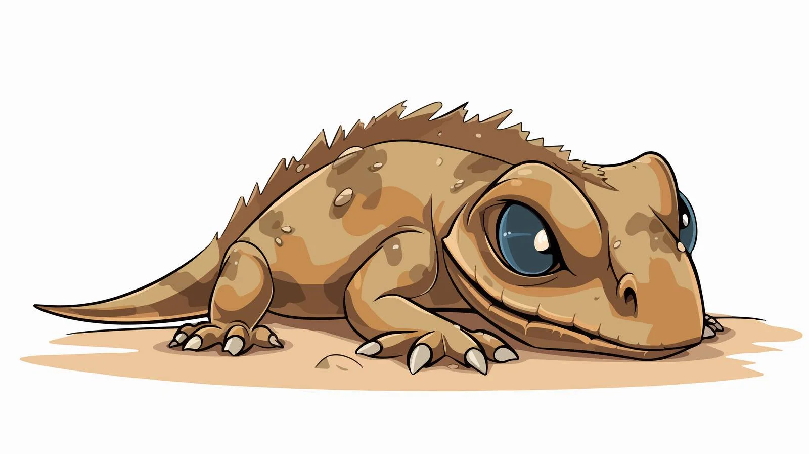 Humorous Dead Lizard Cartoon Illustration — free download from Dotvec
