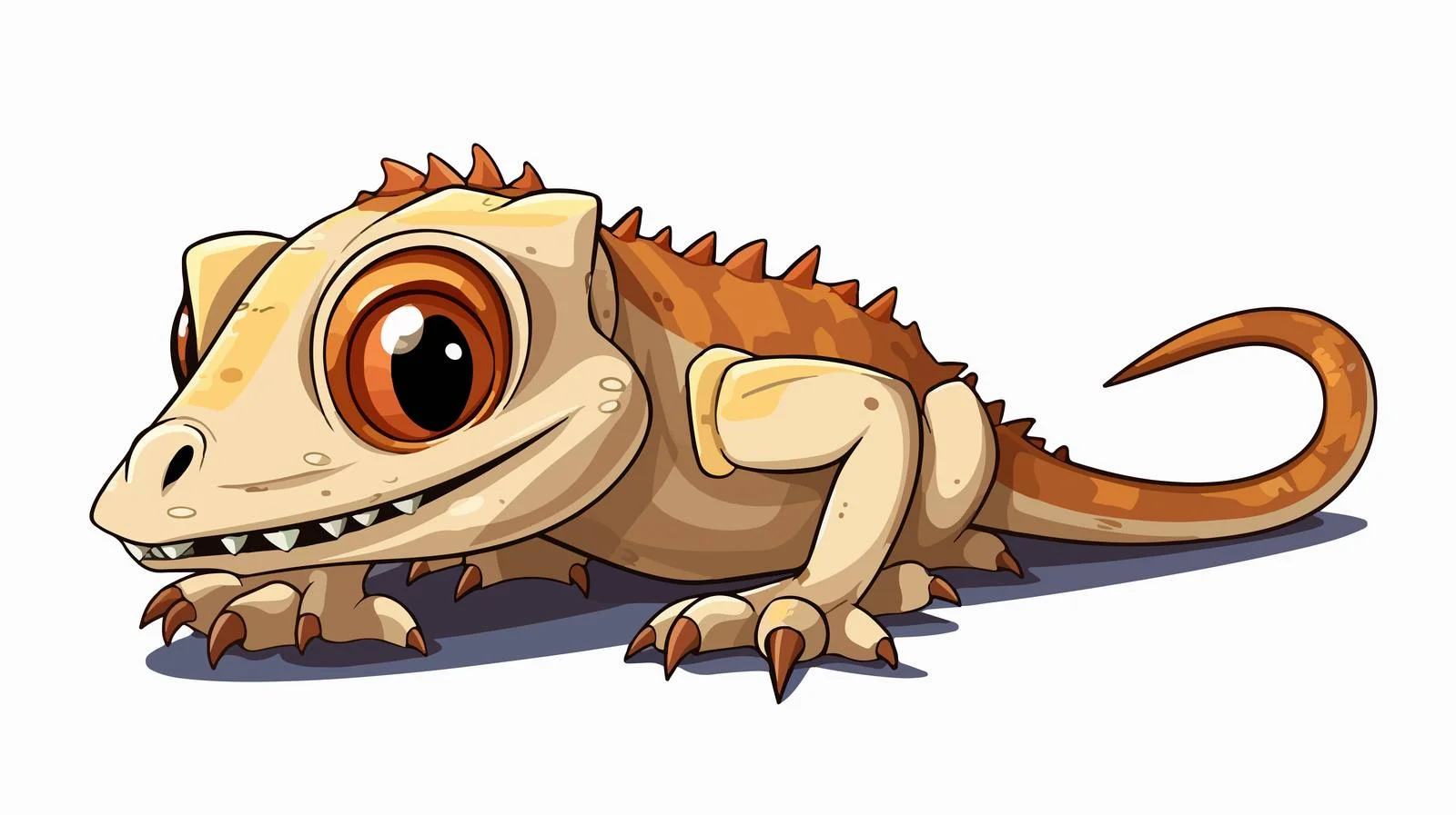 Illustrated Dead Lizard Cartoon Vector — free download from Dotvec