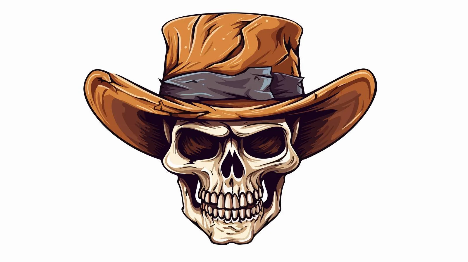 Spooky Halloween Skull Cartoon at Night — free download from Dotvec