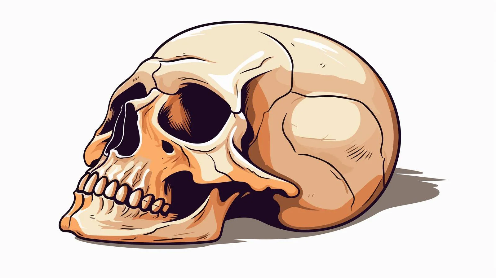 Spooky Halloween Skull Cartoon — free download from Dotvec