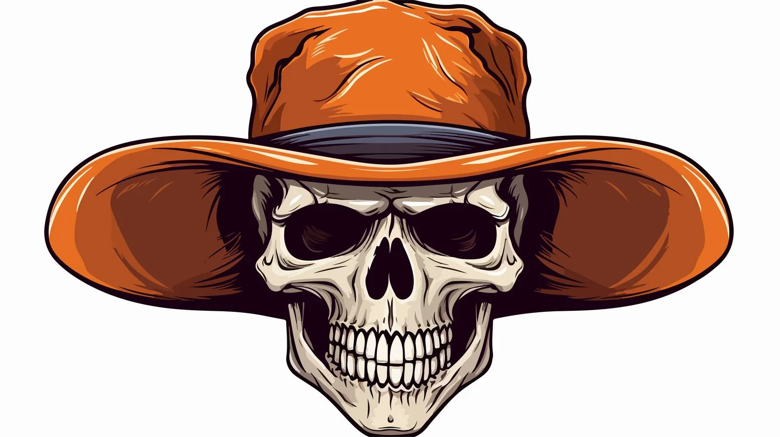 Spooky Cartoon Skull for Halloween Night — free download from Dotvec