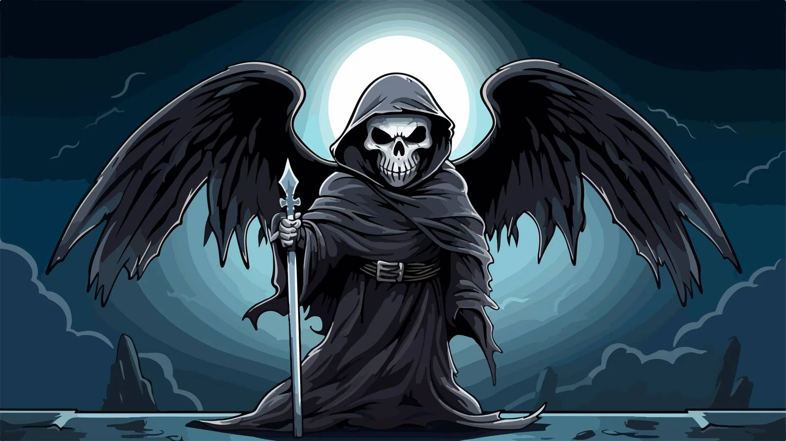 Death Cartoon Vector Illustration — free download from Dotvec