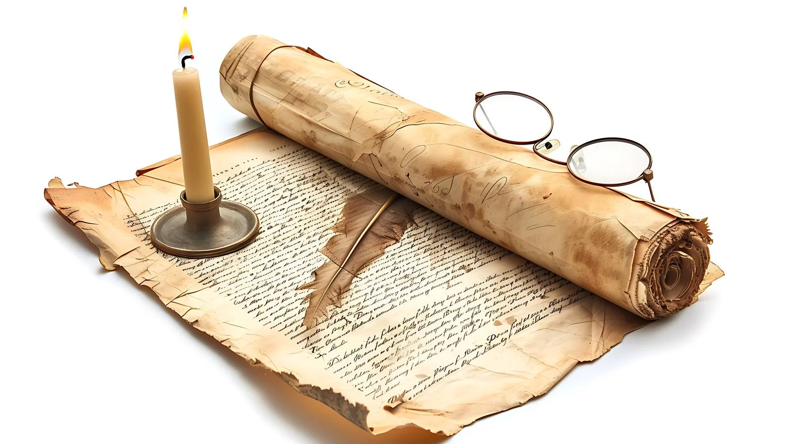 Historic Declaration Reflecting with Glasses and Quill — free download from Dotvec