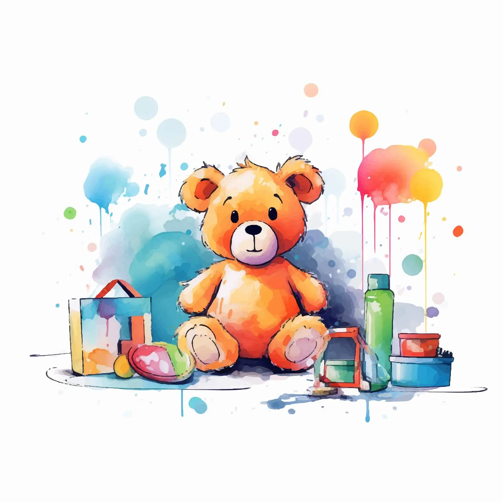 Colorful Decorations and Toys One-Line Illustration — free download from Dotvec