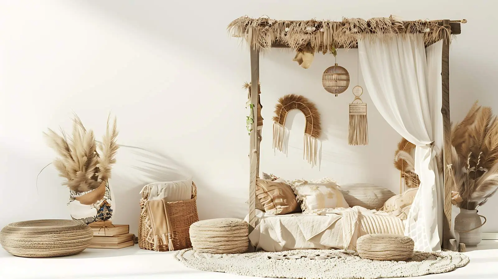 Cozy Boho Hut Decor in Minimalist Style — free download from Dotvec