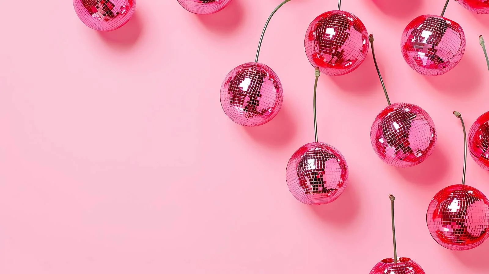 Disco Balls on Pink Background — free download from Dotvec