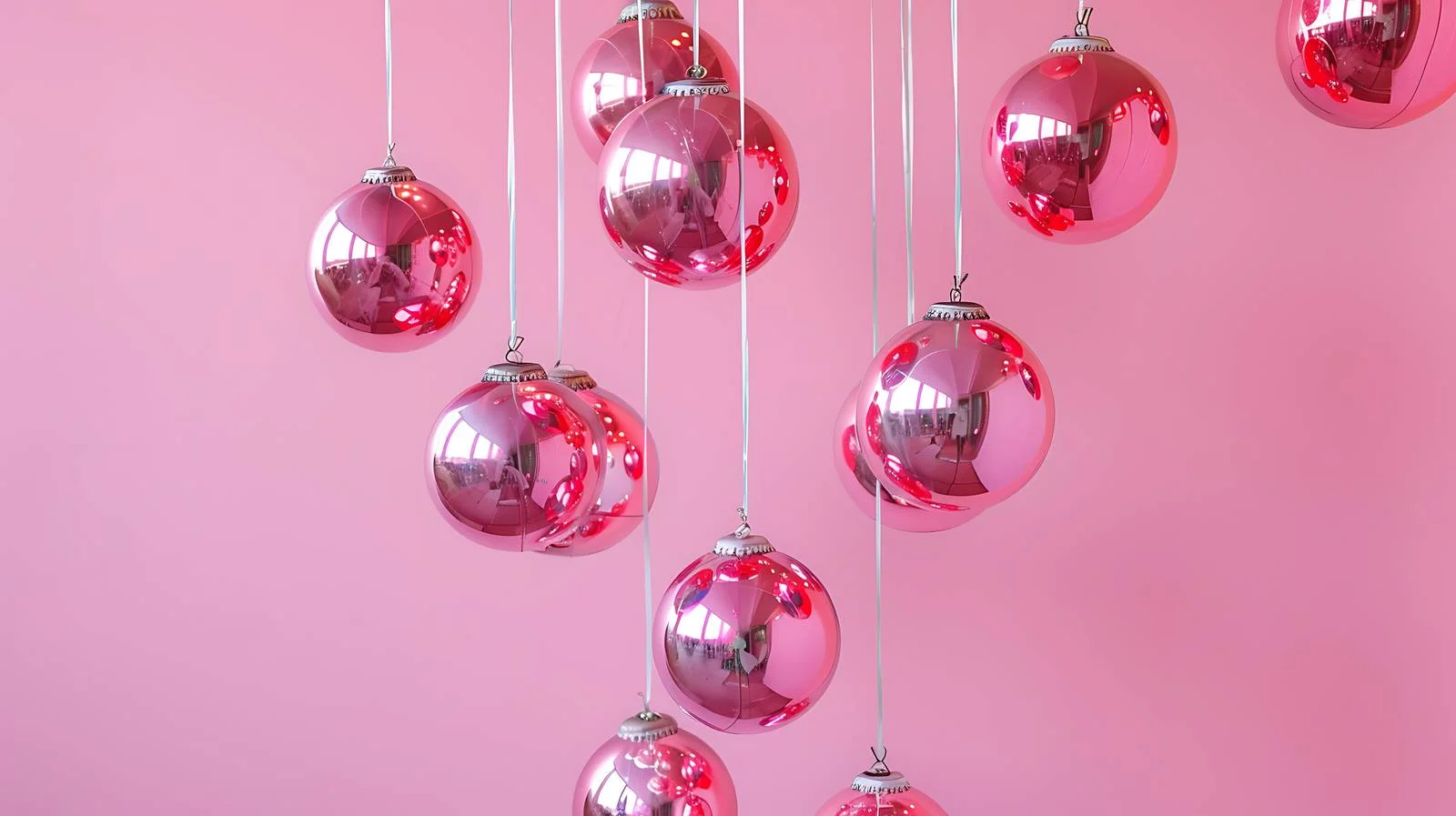 Cherry Disco Balls on Pink Background — free download from Dotvec