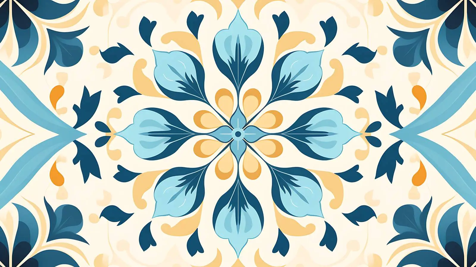 Floral Geometric Tile Pattern Mosaic Design — free download from Dotvec