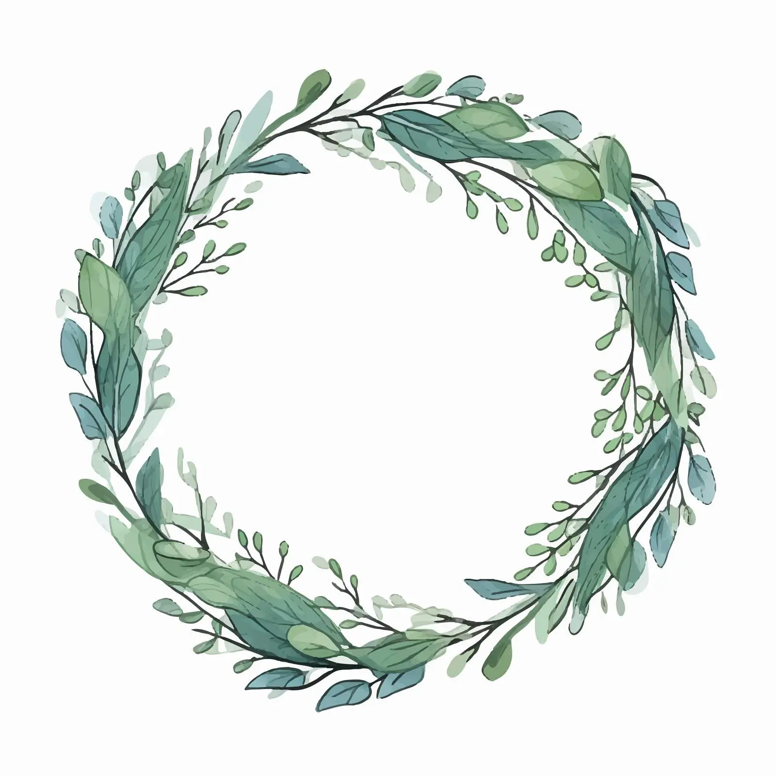 Cartoon Decorative Frame with Leaf Motifs — free download from Dotvec