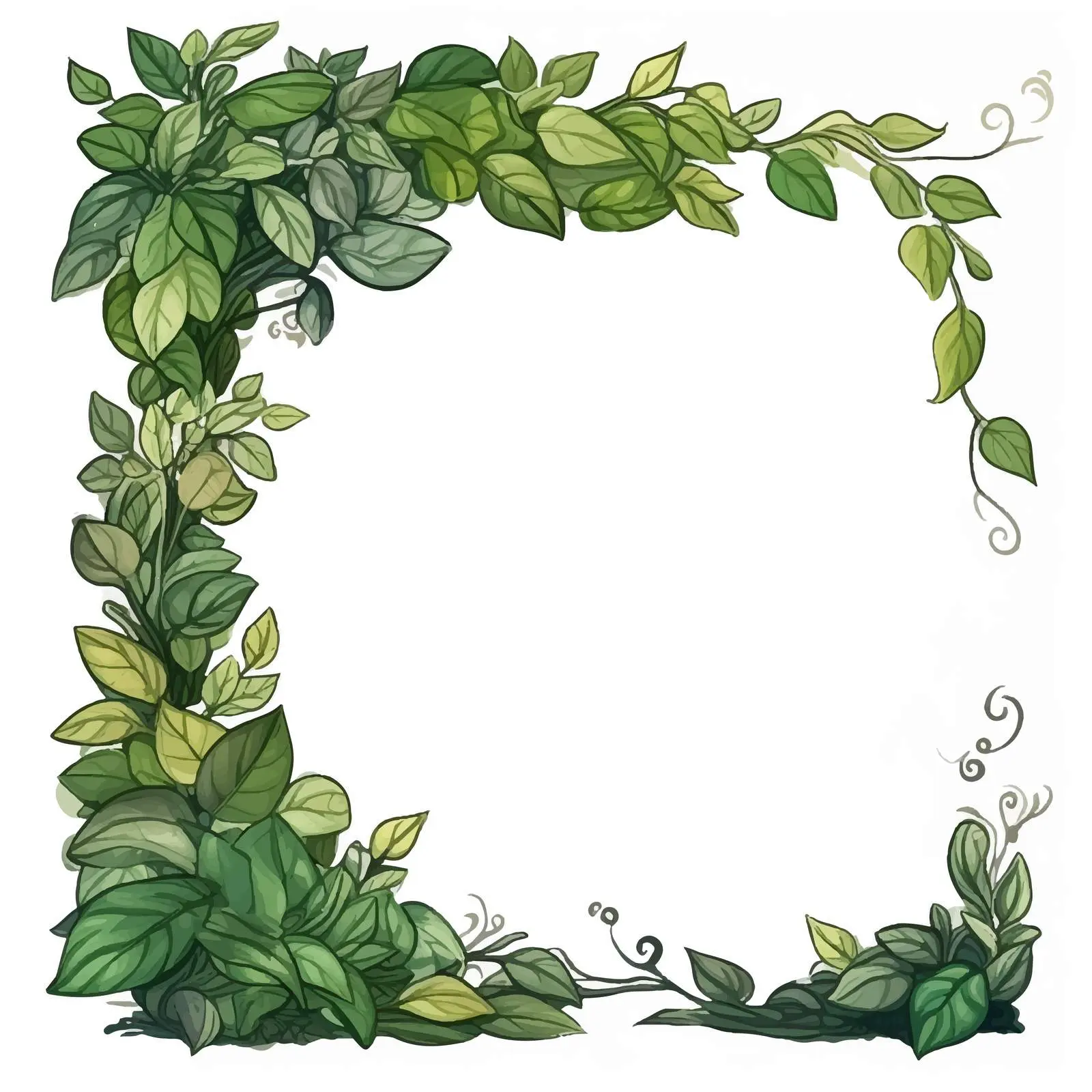 Cartoon Decorative Frame with Leaf Design — free download from Dotvec