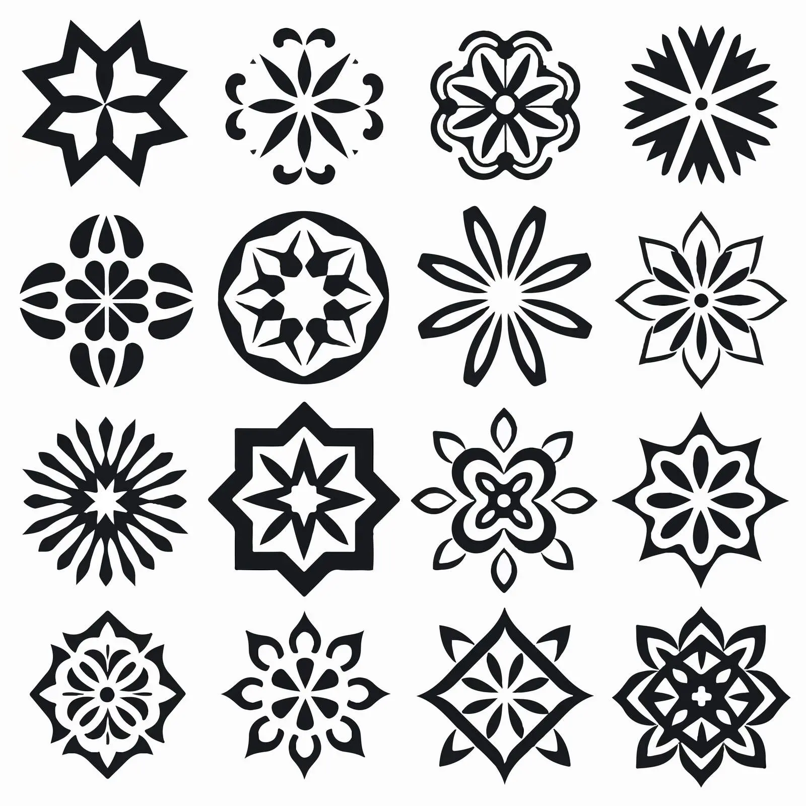 Geometric Decorative Stencils Cut File Set — free download from Dotvec