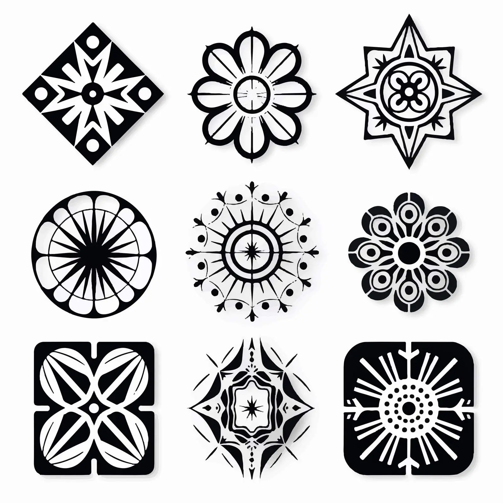 Decorative Geometric Stencils Cut Files Set — free download from Dotvec