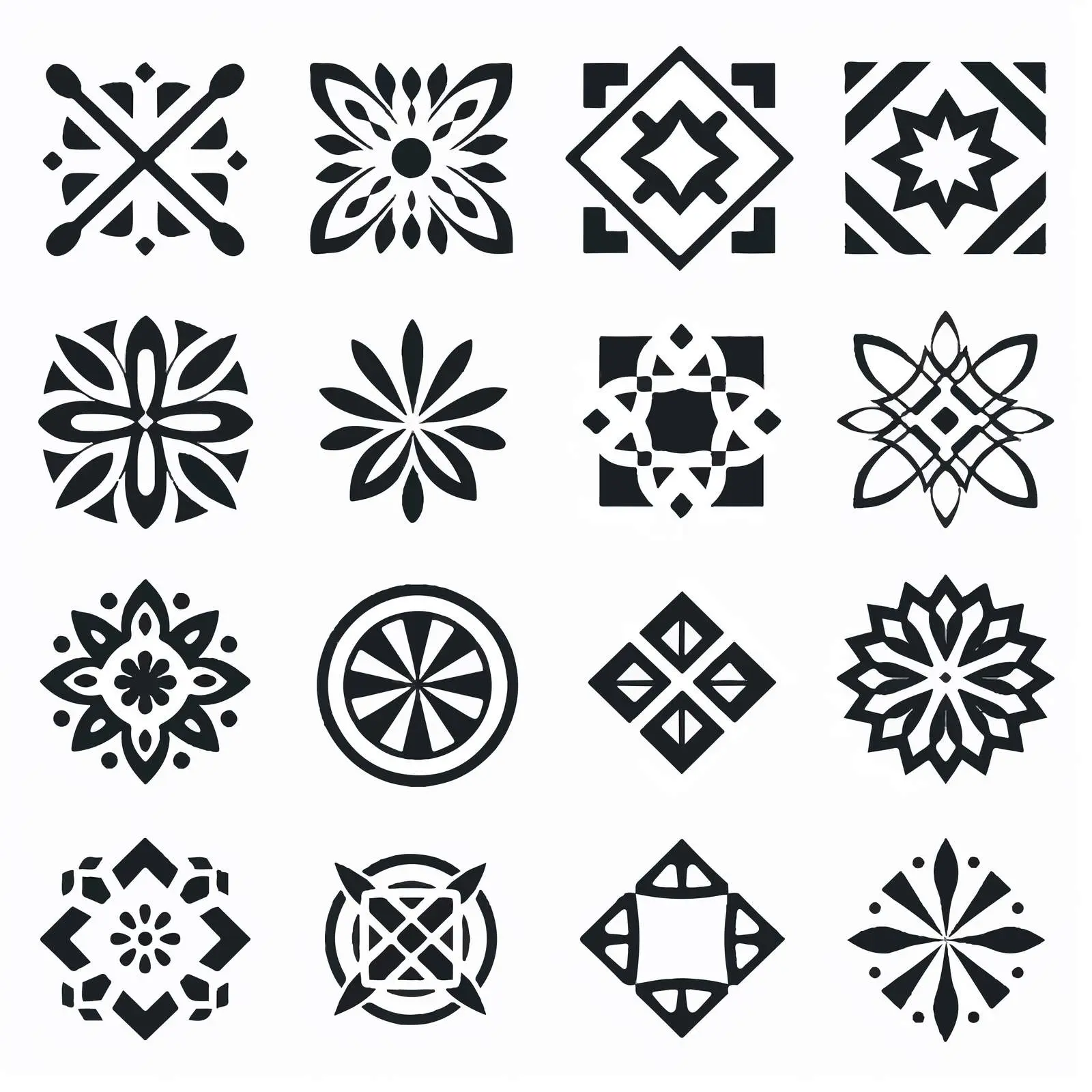 Decorative Geometric Stencils for Craft Projects – free background graphics image from Dotvec