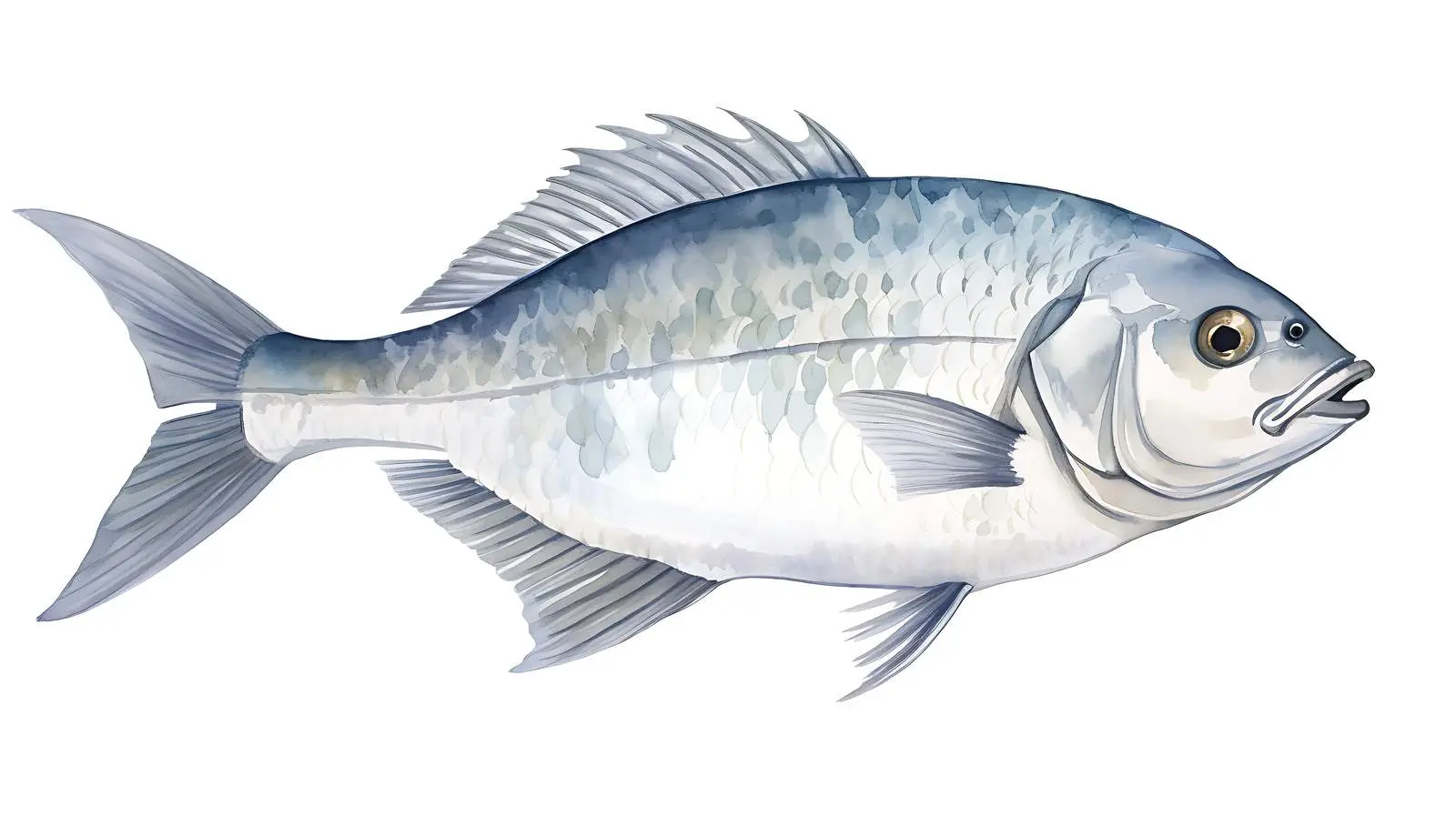 Grey Fish on White Background — free download from Dotvec