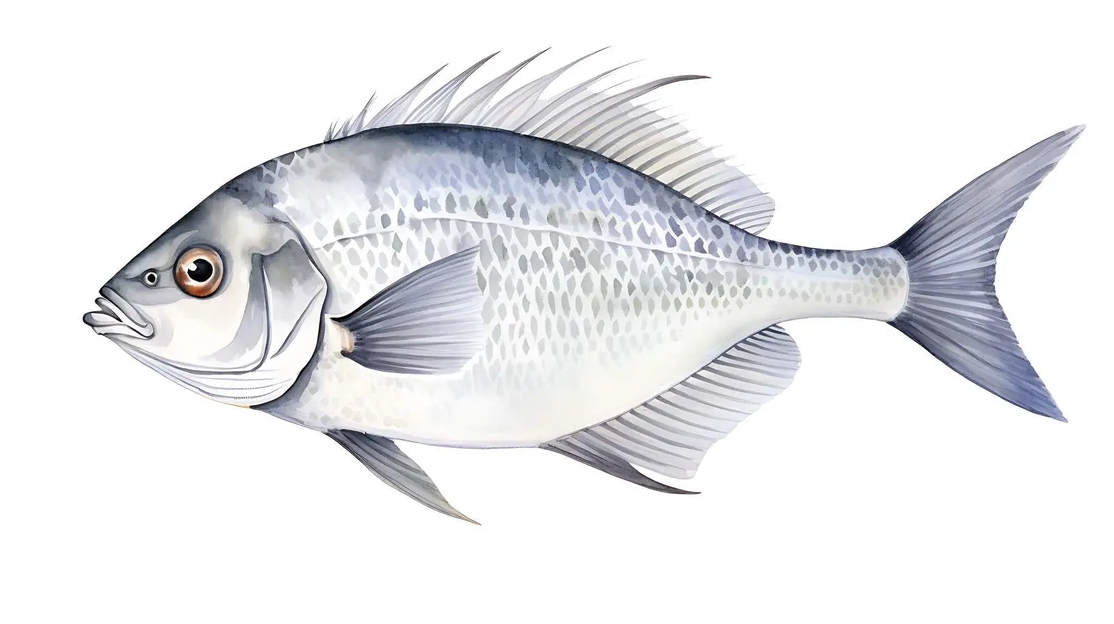 Grey Fish on White Background — free download from Dotvec