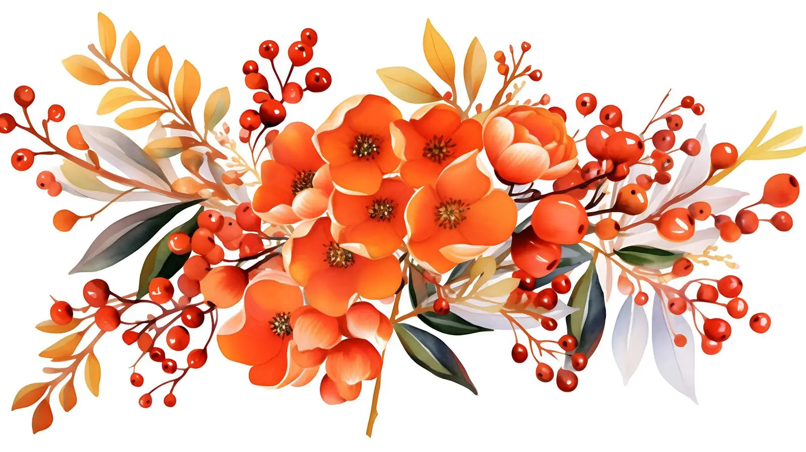 Autumn Floral Arrangement — free download from Dotvec