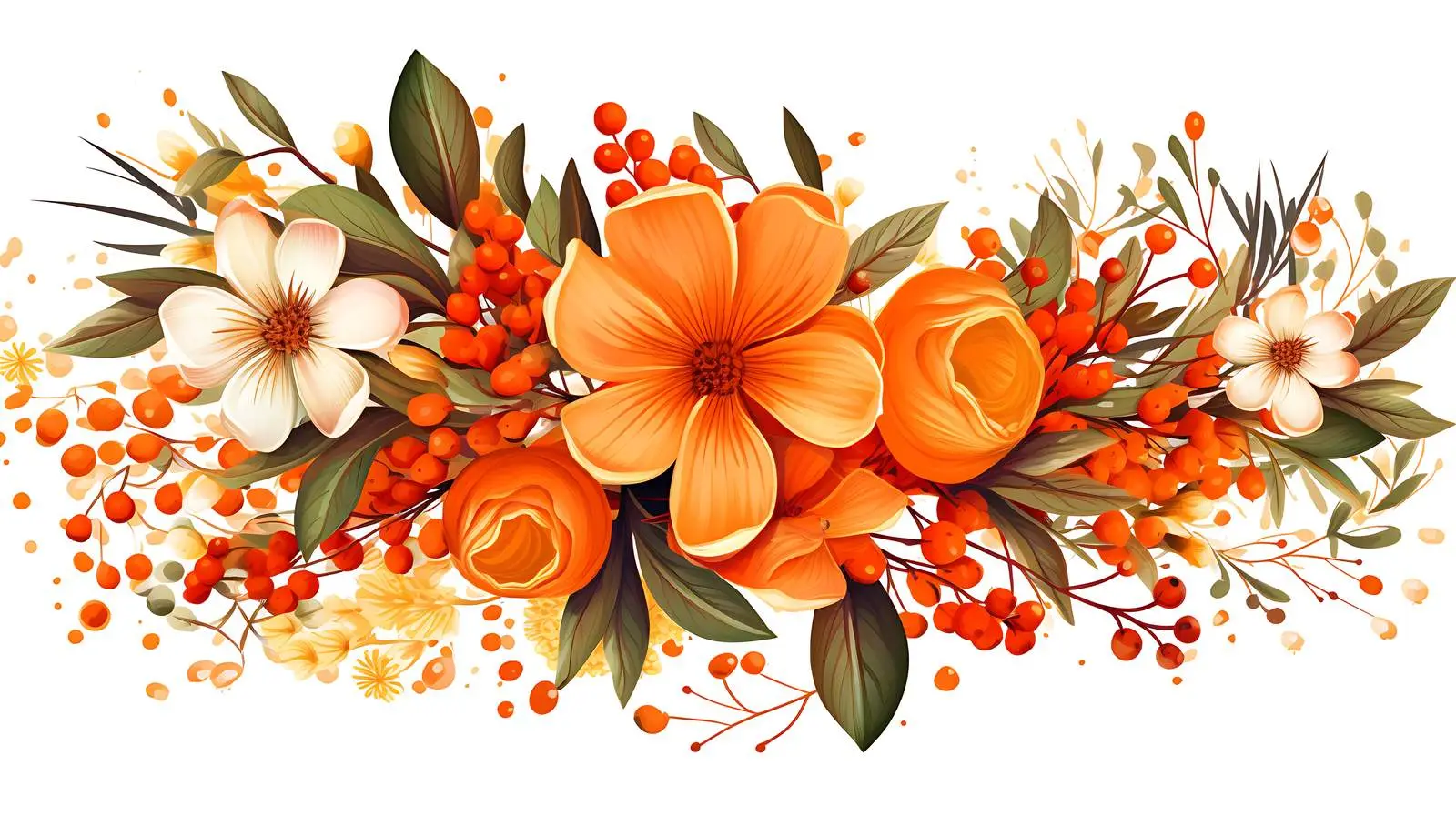 Autumn Floral Arrangement — free download from Dotvec